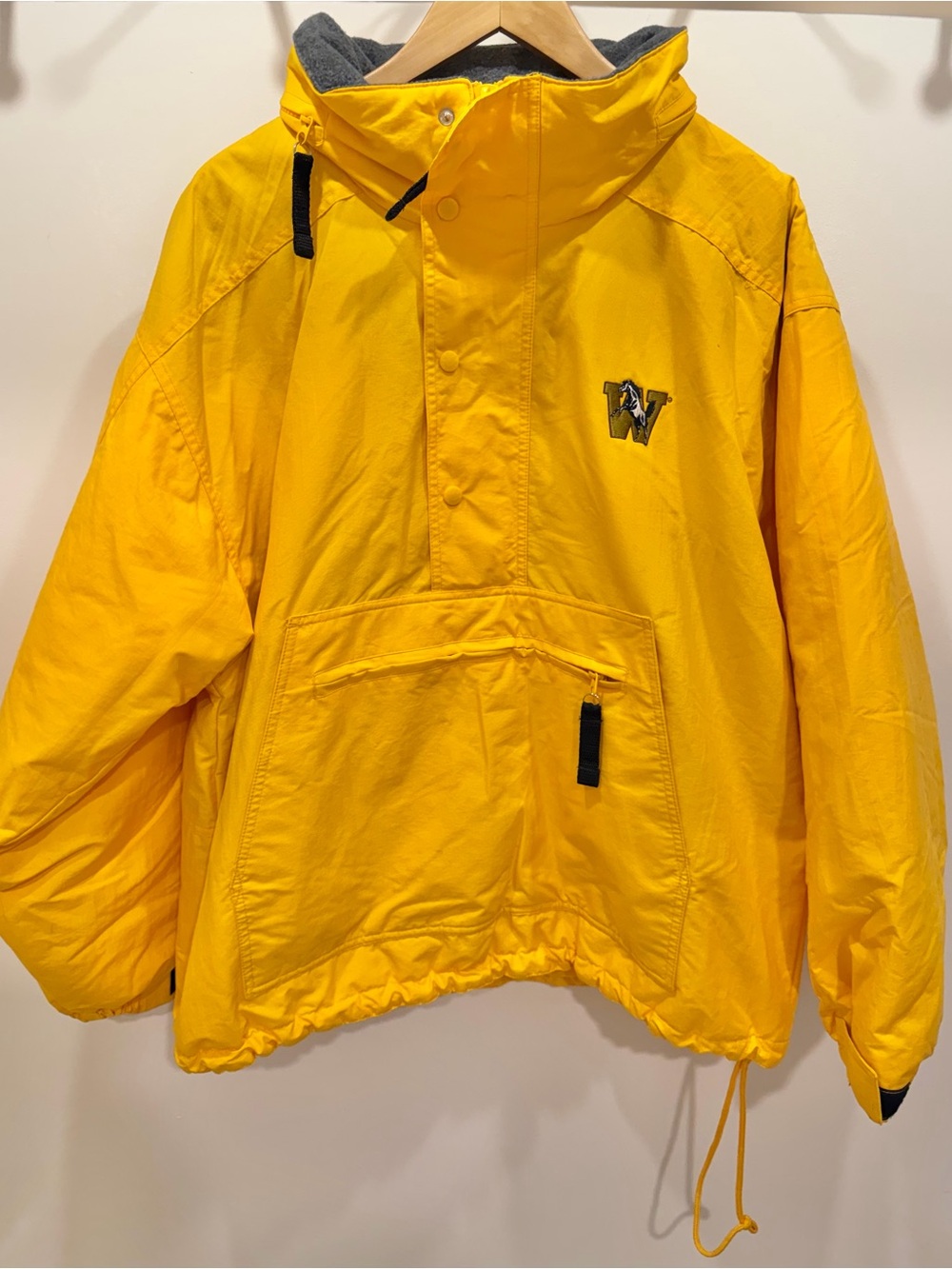 Vintage 90s Western Michigan Broncos Pullover Anorak Jacket XL Oversized